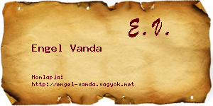 Engel Vanda névjegykártya